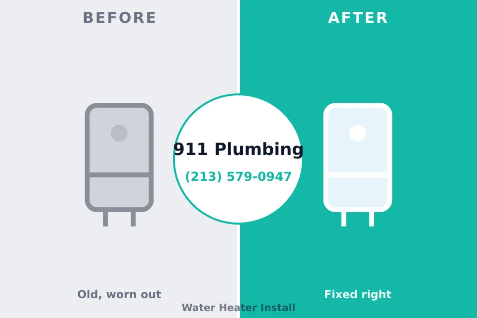 Before and after: plumbing company Little Elm, TX